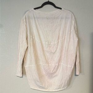 Lululemon Athletica tie dyeback in action long sleeve Cream Oversized Tunic Top